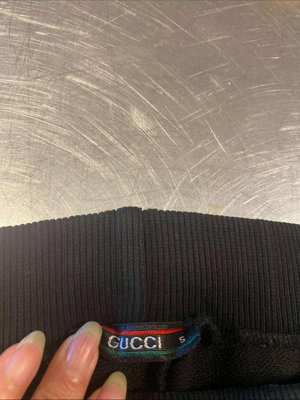 Gucci Black Joggers with Red and Green Stripes Size S - Picture 3 of 5